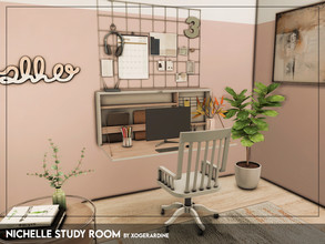 Sims 4 — Nichelle Study Room (TSR only CC) by xogerardine — Small, cozy study room! x