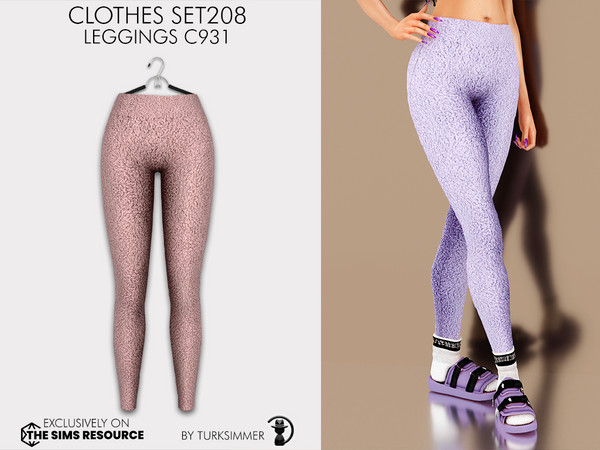 Sims 4 — Clothes SET208 - Leggings C931 by Daph's — 5 Swatches Compatible with HQ mod Works with all of skins Custom