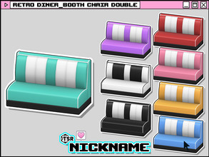 Sims 4 — retro diner_booth chair double by NICKNAME_sims4 — retro diner set 10 package files. retro diner_counter retro