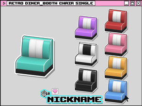 Sims 4 — retro diner_booth chair single by NICKNAME_sims4 — retro diner set 10 package files. retro diner_counter retro