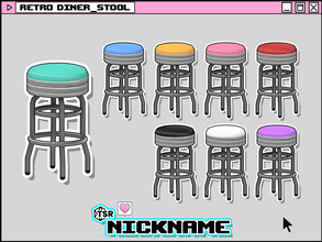 Sims 4 — retro diner_stool by NICKNAME_sims4 — retro diner set 10 package files. retro diner_counter retro diner_island