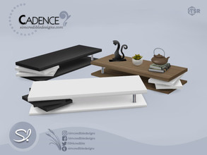 Sims 4 — Cadence Coffee table by SIMcredible! — by SIMcredibledesigns.com available exclusively at TSR 5 colors