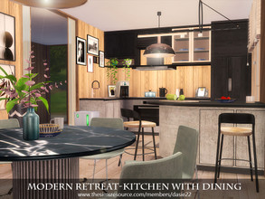 Sims 4 — Modern Retreat-Kitchen with Dining by dasie22 — Modern Retreat-Kitchen with Dining is a contemporary, elegant