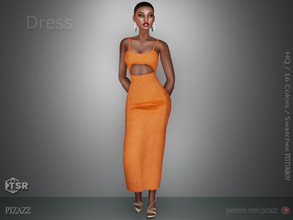Sims 4 — Classic Strap Top Dress by pizazz — Classic strap dress with cutout stomach. Classy and sexy in a beautiful