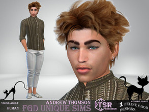 Sims 4 — Andrew Thomson by Merit_Selket — learning new things is one of Andrews passions Andrew Thomson Young Adult