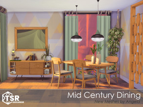 Sims 4 — Mid Century Dining by Angela — Mid Century Dining. A new diningset in an old(er) mid century style. This set