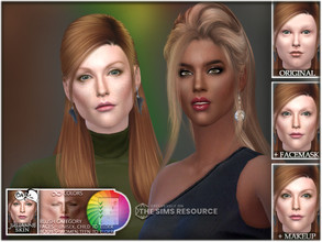 Sims 4 — SKIN Julianne by BAkalia — Hello :) Realistic facemask and body for female sims. It works like a non-default