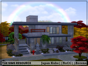 Sims 4 — Japan Kube by Bozena — The house is located in the Mountain Komorebi. . Have fun Lot: 20 x 15 Value: $ 37 528