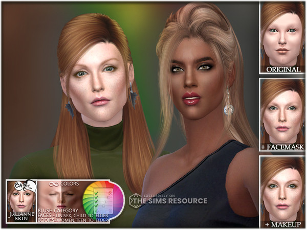 Sims 4 — SKIN Julianne by BAkalia — Hello Realistic face mask and body for Sims 4.