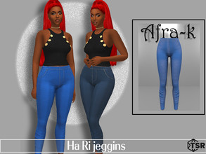 Sims 4 — Ha Ri jeggins by akaysims — Fitted jeans leggins. Comes in 10 swatches