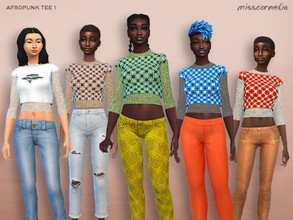 Sims 4 — AfroPunk Tee 1 by MissCornelia — AfroPunk Tee series 1 - perfect for anyone who is looking for AfroPunk, Punk or