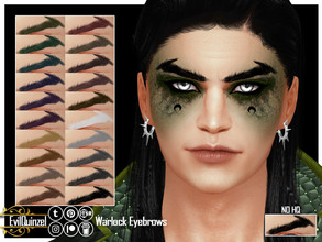 Sims 4 — Warlock Eyebrows by EvilQuinzel — Evil eyebrows for your powerful warlock sim! - Eyebrows category; - Female and
