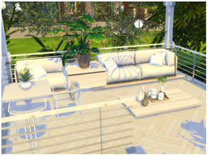 Sims 4 — Minimal Deck by lotsbymanal — A small modern deck with minimal style..