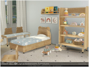 Sims 4 — Jytte kidsroom furniture by Severinka_ — A set of furniture for decorating a children's room in Scandi style.