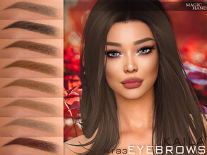Sims 4 — Kaila Eyebrows N183 by MagicHand — Soft arch eyebrows in 13 colors - HQ Compatible. Preview - CAS thumbnail