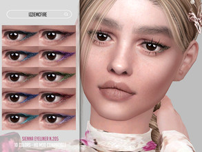 Sims 4 — Sienna Eyeliner N.205 by IzzieMcFire — Sienna Eyeliner N.205 contains 10 colors in HQ texture. Standalone item