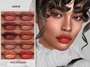 Sims 4 — Kaylee Lipstick N.448 by IzzieMcFire — Kaylee Lipstick N.448 contains 10 colors in hq texture. Standalone item
