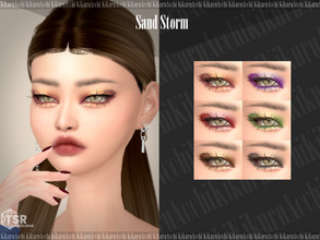 Sims 4 — Sand Storm Eyeshadow by Kikuruacchi — - It is suitable for Female and Male. ( Teen to Elder ) - 6 swatches - HQ