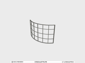 Sims 4 — Aurore - Grid medium window by Syboubou — Grid window for medium wall height. Depending of the curve, it will
