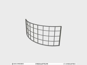 Sims 4 — Aurore - Grid tall window by Syboubou — Grid window for tall wall height. Depending of the curve, it will adapt