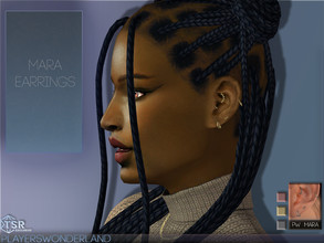 Sims 4 — Mara Earrings by PlayersWonderland — A small collection of different ear piercings. Left. 2 rings and a small