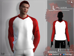 Sims 4 — Long sleeve  by Mazero5 — Simple long sleeve shirt with a color from shoulder to wrist. 21 Swatches to choose
