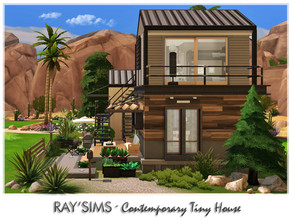 Sims 4 — Contemporary Tiny House by Ray_Sims — This house fully furnished and decorated, without custom content. This