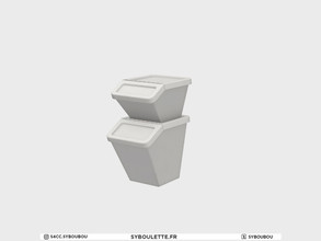 Sims 4 — Millennial - Trashbin by Syboubou — Those trashbins are after the famous ikea ones.