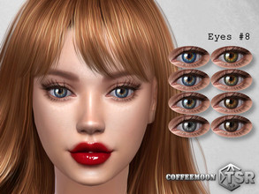 Sims 4 — Eyes #8 by coffeemoon — "Face paint" category 8 colors for female and male: toddler, child, teen,