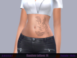 Sims 4 — Random tattoos 14 by ANGISSI — *PREVIEWS MADE USING HQ MOD *HQ compatible *FEMALE+MALE *Works with all skins
