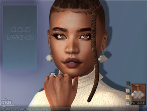 Sims 4 — Cloud Earrings by PlayersWonderland — A pair of cute cloud earrings. Coming in 4 swatches. Custom thumbnails.