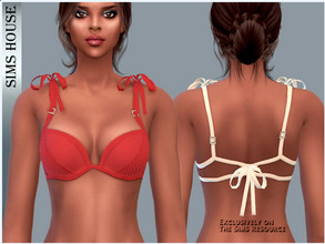 Sims 4 — TIE SWIMSUIT TOP by Sims_House — TIE SWIMSUIT TOP 8 options. Women's bikini top with ties for The Sims 4.