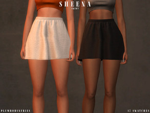 Sims 4 — SHEENA | skirt by Plumbobs_n_Fries — High Waisted Skirt New Mesh HQ Texture Female | Teen - Elders Hot Weather