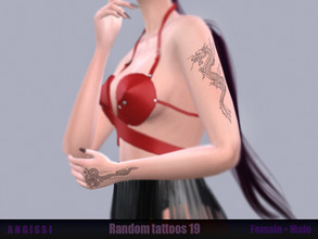 Sims 4 — Random tattoos 19 by ANGISSI — *PREVIEWS MADE USING HQ MOD *HQ compatible *Left, right, both hands *FEMALE+MALE