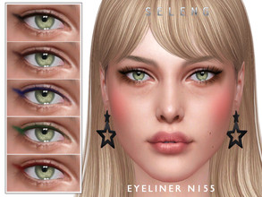 Sims 4 — Eyeliner N155 by Seleng — The eyeliner has 21 colours and HQ compatible. Allowed for teen, young adult, adult