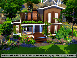 Sims 4 — Marc Stone Cottage by Bozena — The house is located in the Brindleton Bay . Have fun Lot: 30 x 20 Value: $ 63