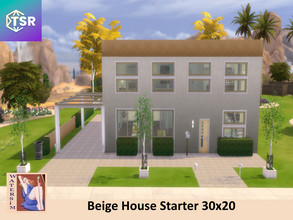 Sims 4 — ws  Beige Living Starter - No CC by watersim44 — Inspired of Bauhaus-Living Minimalistic Style Entrance, Living,