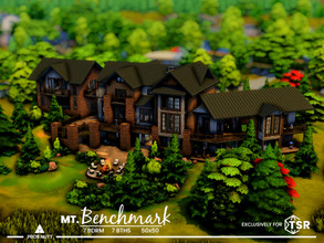 Sims 4 — Mt Benchmark | NO CC by ProbNutt — Gorgeous Mountain home set on a 50x50 size lot. Stunning views from every