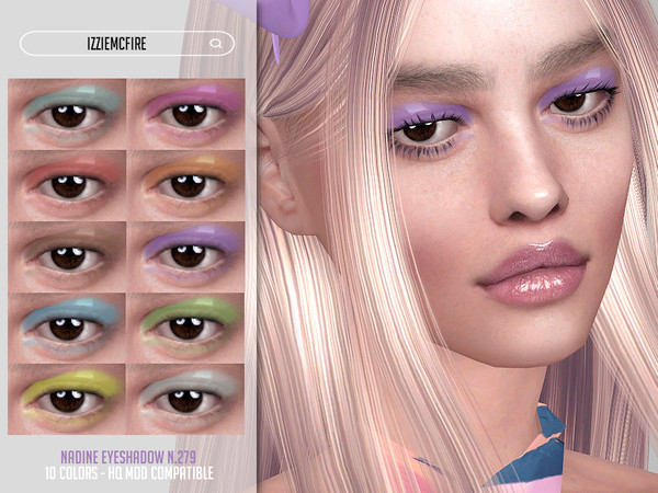 Sims 4 — IMF Nadine Eyeshadow N.279 by IzzieMcFire — Nadine Eyeshadow N.279 contains 10 colors in hq texture. Standalone