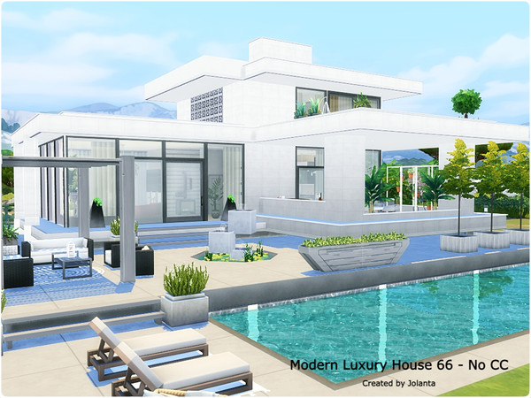 Sims 4 — Modern Luxury House 66 - No CC by jolanta2 — This house will be a wonderful place for your Sim family. Includes: