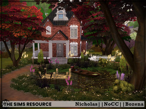 Sims 4 — Nicholas by Bozena — The house is located in the Brindleton Bay . Unfurnished Lot: 30 x 20 Value: $ 15 478 Lot