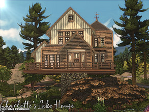 Sims 4 — Charlotte's Lake House | noCC by simZmora — A little bit spooky, but cozy lake house for couple. Happy