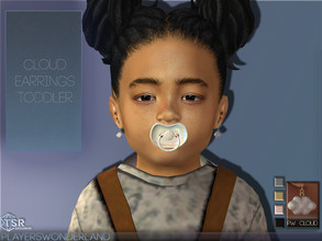 Sims 4 — Cloud Earrings Toddler  by PlayersWonderland — Toddler version of my cloud earrings. A pair of cute cloud