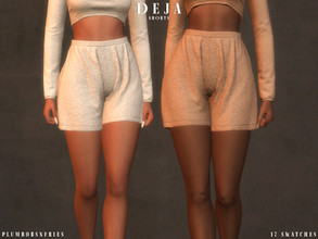 Sims 4 — DEJA | shorts by Plumbobs_n_Fries — High Waisted Shorts New Mesh HQ Texture Female | Teen - Elders Hot Weather