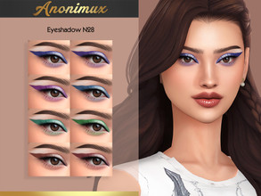 Sims 4 — Eyeshadow N28 by Anonimux_Simmer — - 8 Shades - Compatible with the color slider - BGC - HQ - Thanks to all CC