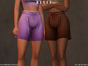 Sims 4 — RENEE | shorts by Plumbobs_n_Fries — High Waisted Shorts New Mesh HQ Texture Female | Teen - Elders Hot Weather