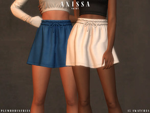 Sims 4 — ANISSA | skirt by Plumbobs_n_Fries — High Waisted Drawstring Skirt New Mesh HQ Texture Female | Teen - Elders