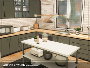 Sims 4 — Laurice Kitchen (TSR only CC) by xogerardine — Warm, modern kitchen! x