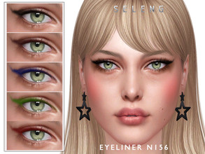 Sims 4 — Eyeliner N156 by Seleng — The eyeliner has 21 colours and HQ compatible. Allowed for teen, young adult, adult