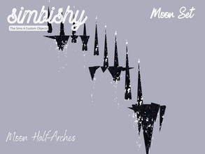 Sims 4 — Moon Half-Arches by simbishy — A levitating half-arch of magical moon rocks.
